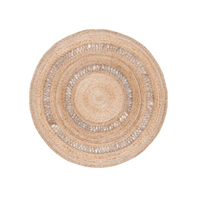 Round Seagrass Area Rug Mat (Natural Fiber, Handmade, Rustic, Custom Design)