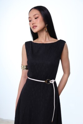 SN Style Long Black Dress An Dat