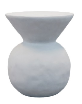 Polyfiber Side Table or Stool, Suitable for Indoor and Outdoor Décor, Lightweight and Durable with a Smooth Organic Shape