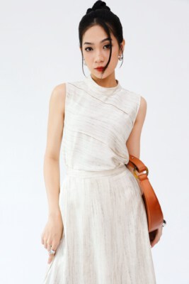 SN Style Silk Blouse AN DAT – White