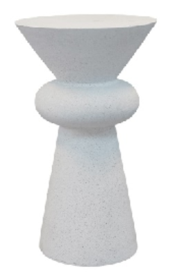 Polyfiber Side Table or Stool, Ideal for Indoor and Outdoor Spaces, Lightweight and Durable with a Smooth Modern Shape