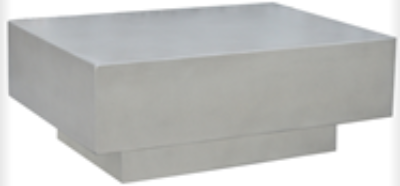 Fiber Concrete Square Table, Suitable for Living Areas, Durable and Stable for Daily Use, Modern Block Design with a Smooth Finish