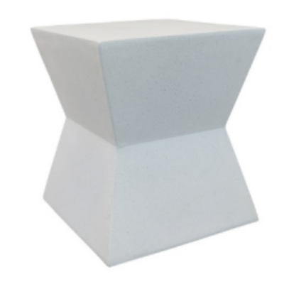 Polyfiber Side Table or Stool, Suitable for Indoor and Outdoor Use, Lightweight and Durable for Daily Convenience, Modern Hourglass Shape with a Smooth Clean Finish