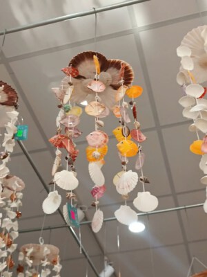 Mixed Scallop Shell Fish Wind Chime