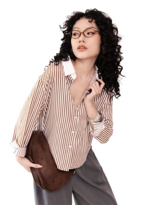 Striped Kate Shirt AN DAT- Brown