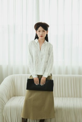 DT Style Silk Blouse AN DAT – White