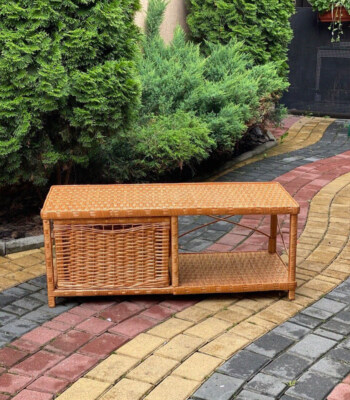 Artificial Rattan Shoe Rack for Entryway and Home Organization