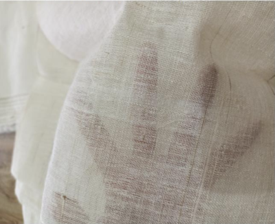 Pineapple, Hemp Mix Silk (80cm wide)-Green Textile-ECOSOI