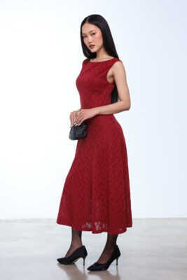 SN Style Long Red Lace Dress An Dat