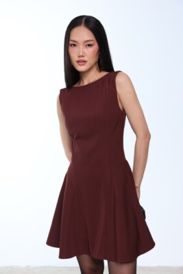 SN Style Burgundy Dress An Dat