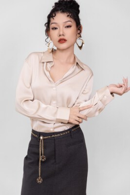 Silk Shirt An Dat - Beige
