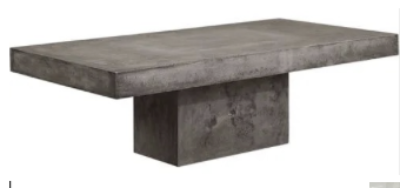 Fiber Concrete Rectangular Table, Suitable for Outdoor Dining and Entertainment Areas, Strong and Weather Resistant with a Sleek Modern Profile