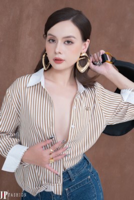 Striped Kate Shirt AN DAT- Yellow