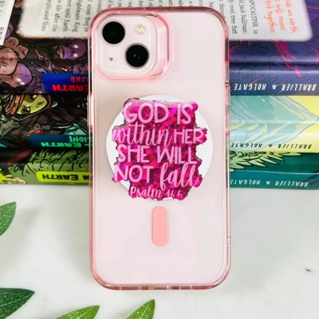 God Is Within Her Christine Kindle Bookish Book Lover Phone Grip