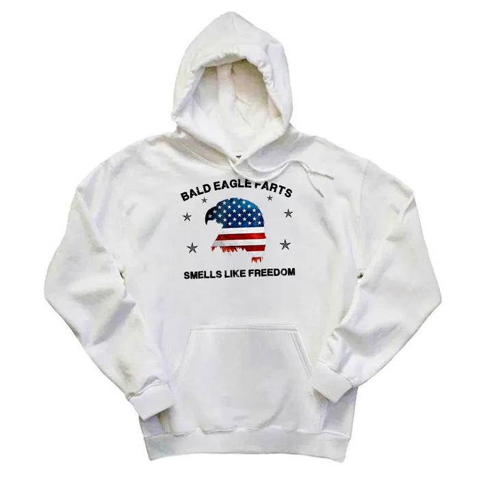 Bald Eagle Farts Smells Like Freedom Hoodie Patriotic Themed Clothing Mens
