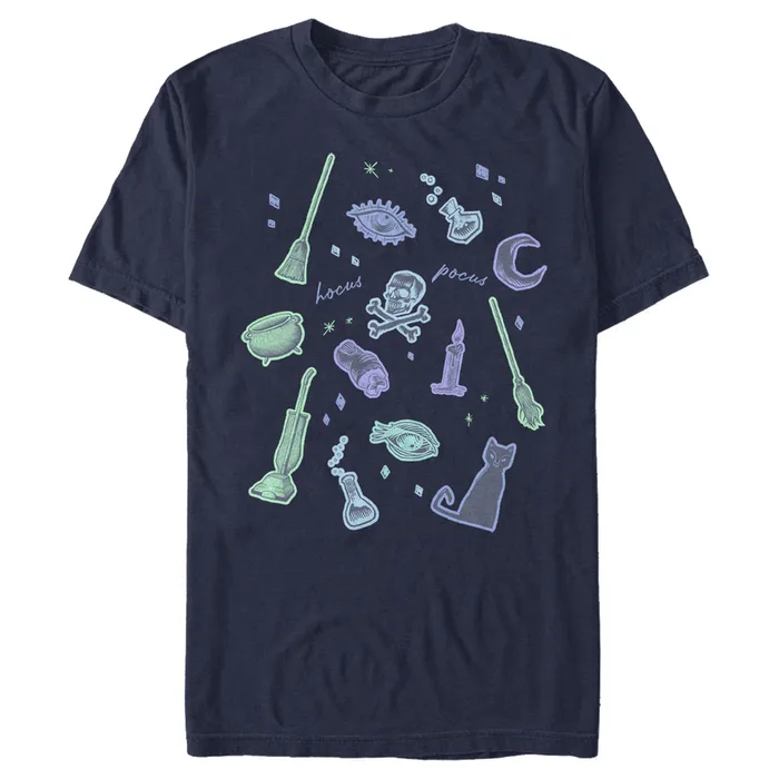 Dsign Pocus Men's Disney Hocus Pocus Spooky Symbols Adult T-Shirt | Next Creature