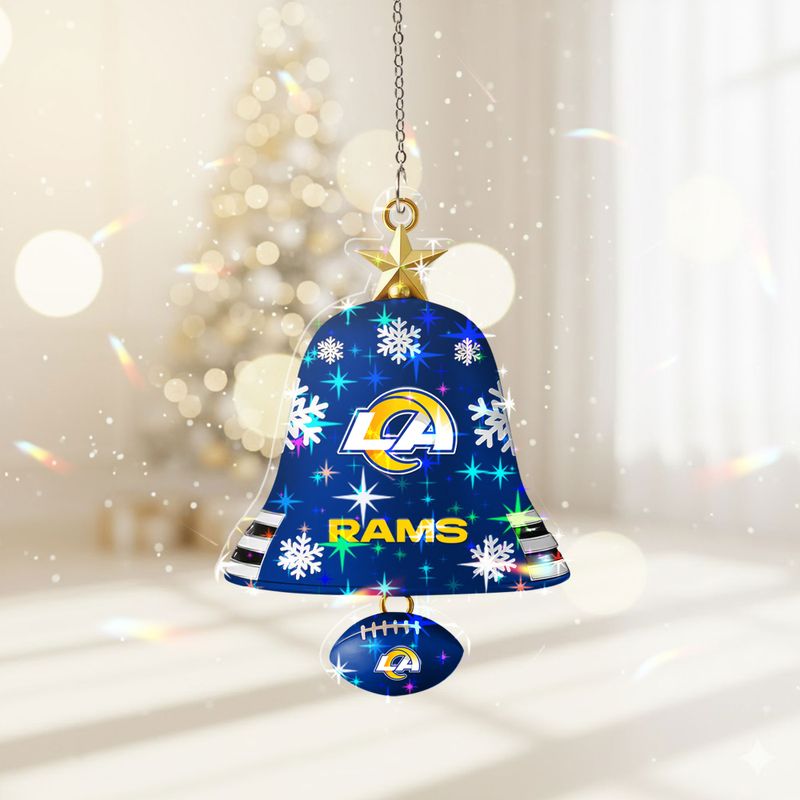 Stocktee Los Angeles Rams Pattern Christmas Custom Shape 1-side Printed Star Hologram Ornament NEW161925